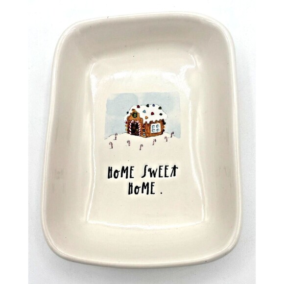 Rae Dunn by Magenta Home Sweet Home Snack Plate Replacement Small Ceramic Dish - Picture 1 of 8